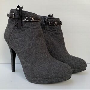 Beverly Feldman Quilted Ankle Boots